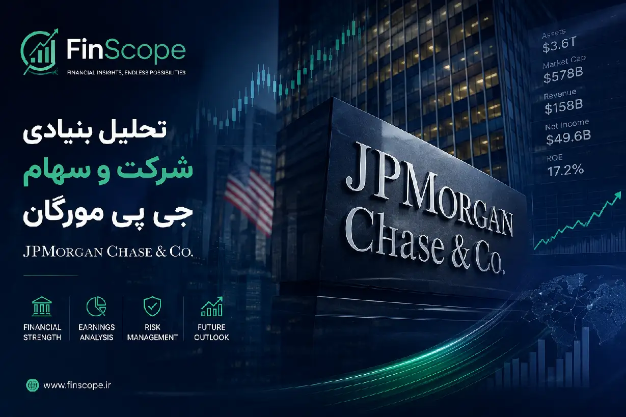 تحلیل بنیادی سهام جی پی مورگان JPMorgan Chase & Co توسط FinScope
